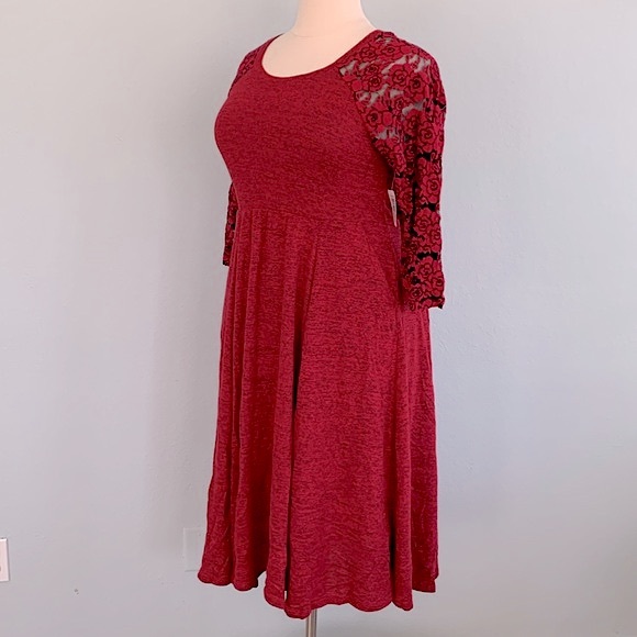 Torrid Super Soft Plush Skater Midi Dress - Picture 6 of 15